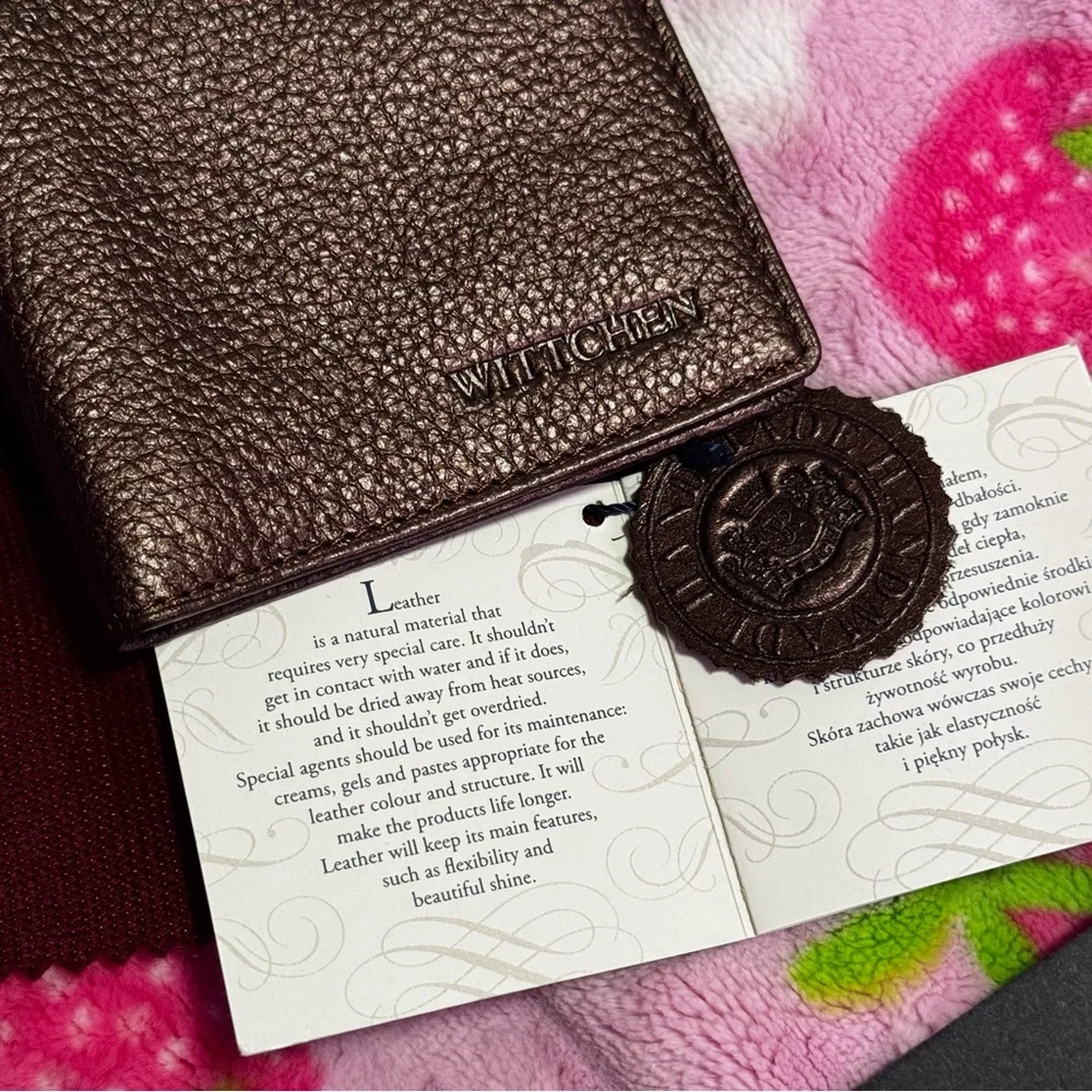 Wittchen Polish European Luxury Brown Leather Passport Holder — NEW Travel